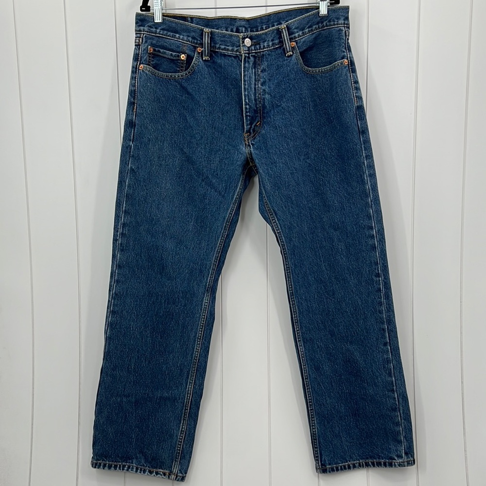Levi’s 559 Denim Blue Jeans Relaxed Fit Straight Leg Zip Fly 36 x 30